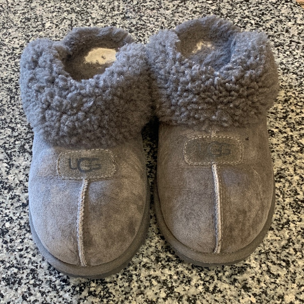UGG Coquette Charcoal Shearling Slippers